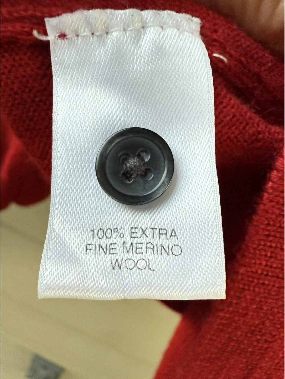 Turnbury Men's Extra Fine Merino Wool Dark Red Long Sleeve Polo Sweater Size 2XT